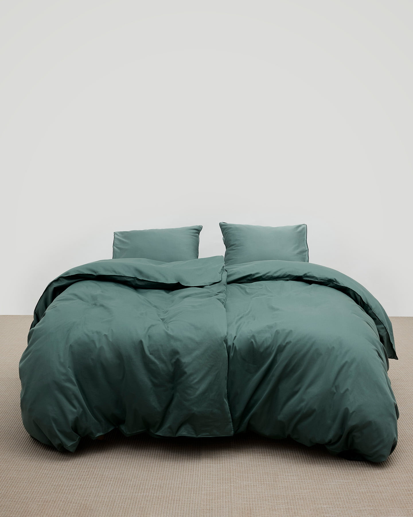 Duvet Cover Strimma - Washed Bottle Green in the group Bedding / Duvet Covers at A L V A (1167)