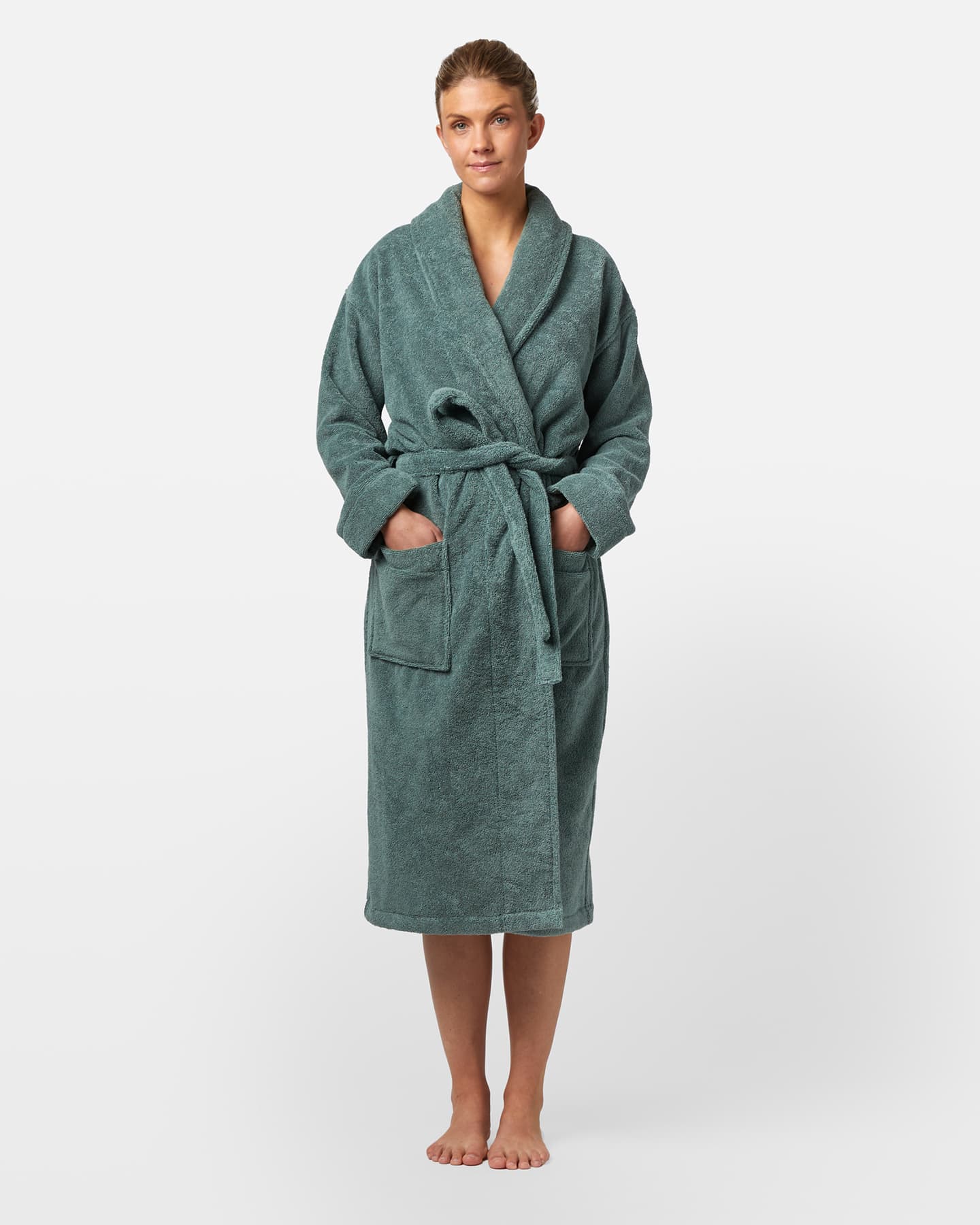 Bath Robe Essens - Washed Bottle Green in the group Bath Robes at A L V A (1200)