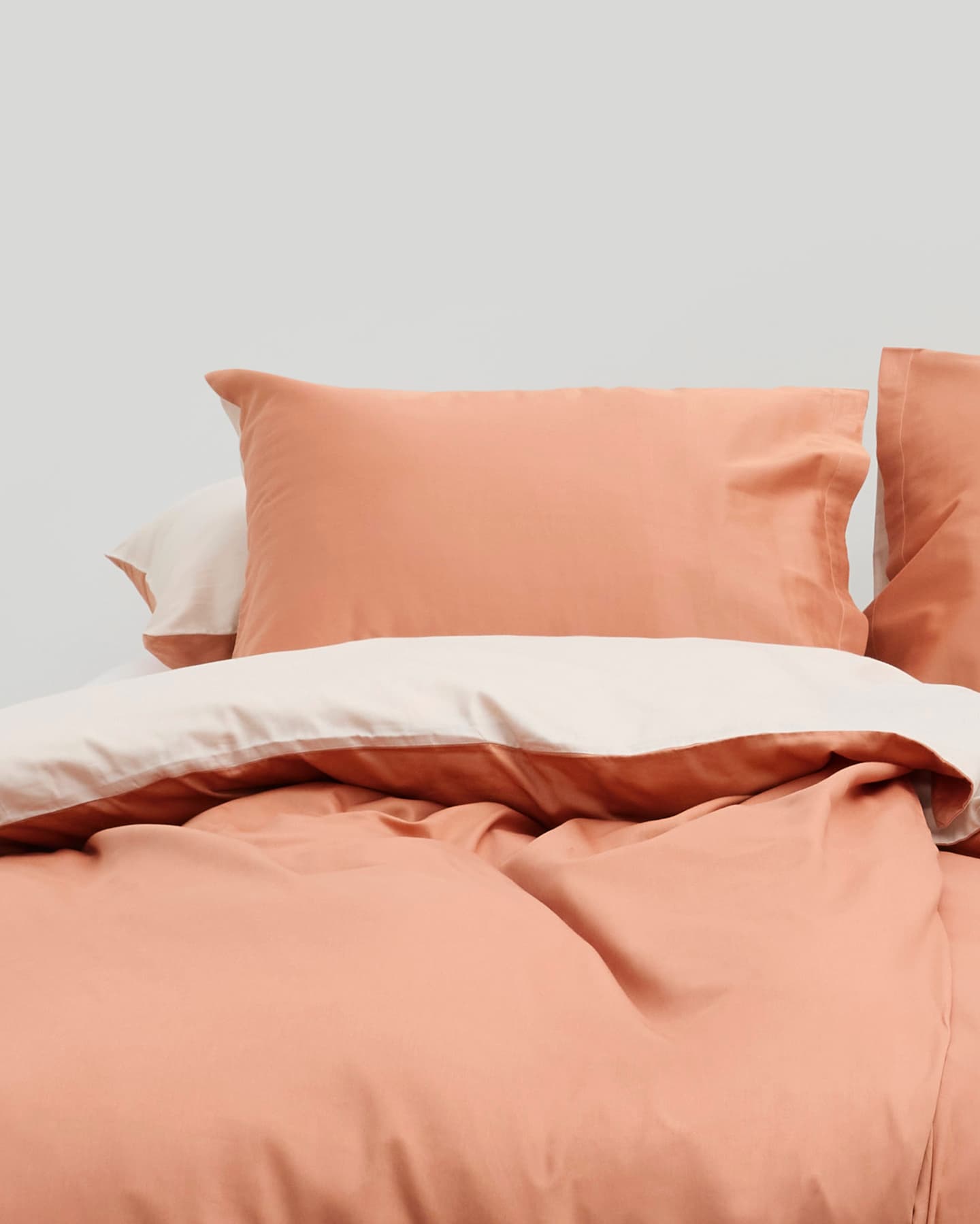 Pillowcase Tvenne - Pink Terracotta / Seashell Beige in the group Bedding / Pillowcases at A L V A (1235)