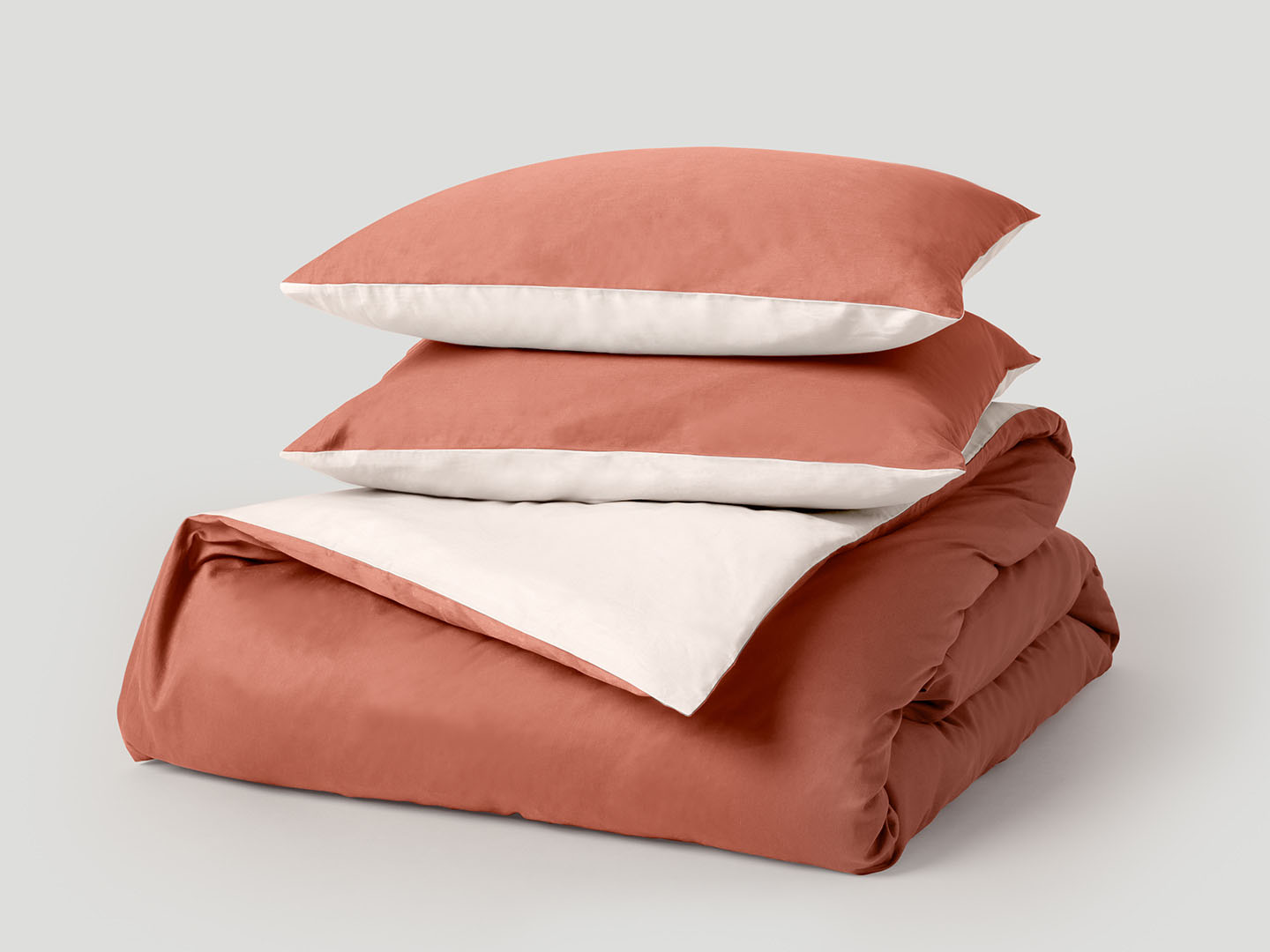 Duvet Cover Tvenne - Pink Terracotta / Seashell Beige in the group Bedding / Duvet Covers at A L V A (1250)