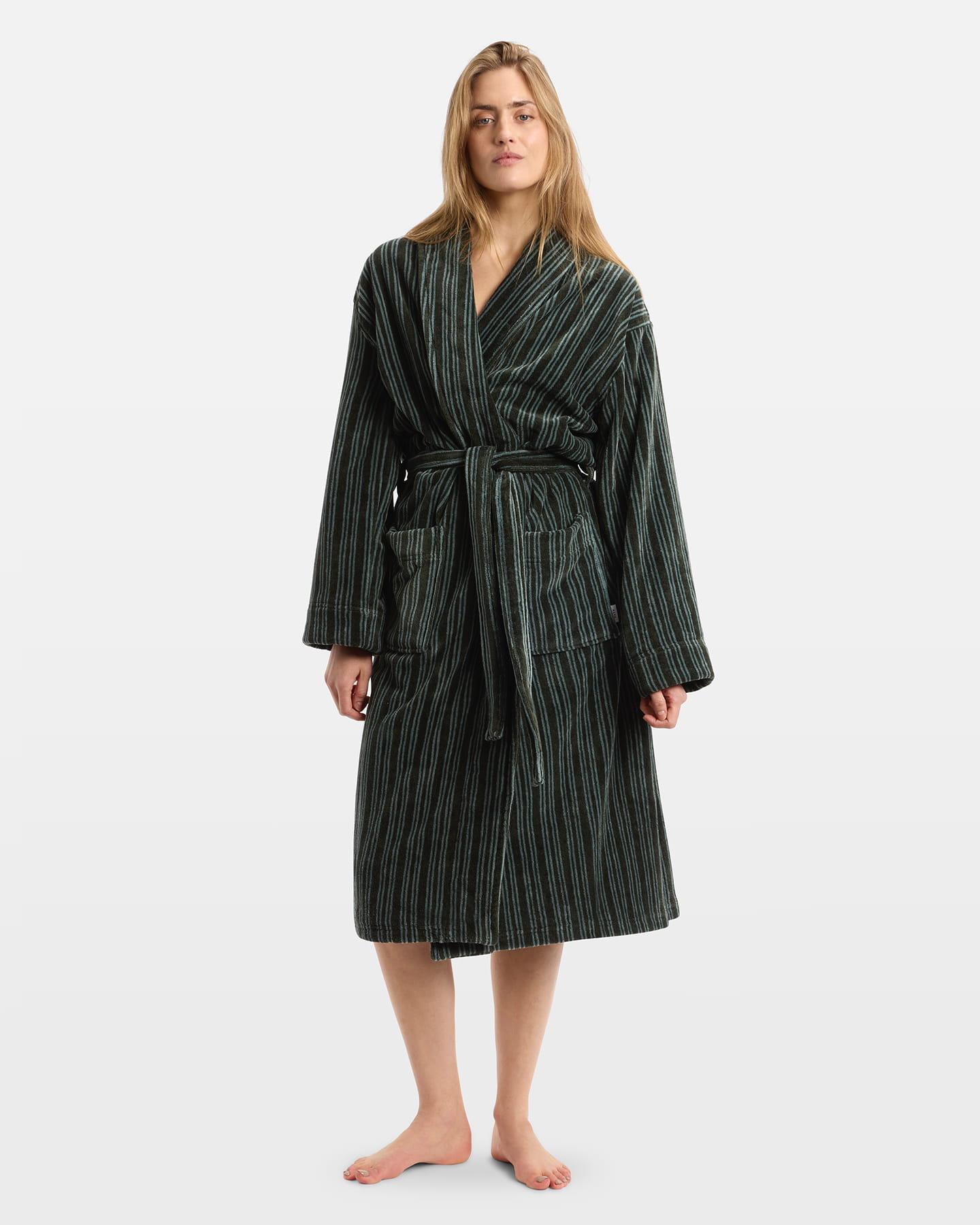 Bath Robe Vindel - Forest Green & Washed Bottle Green in the group Bath Robes at A L V A (1278)