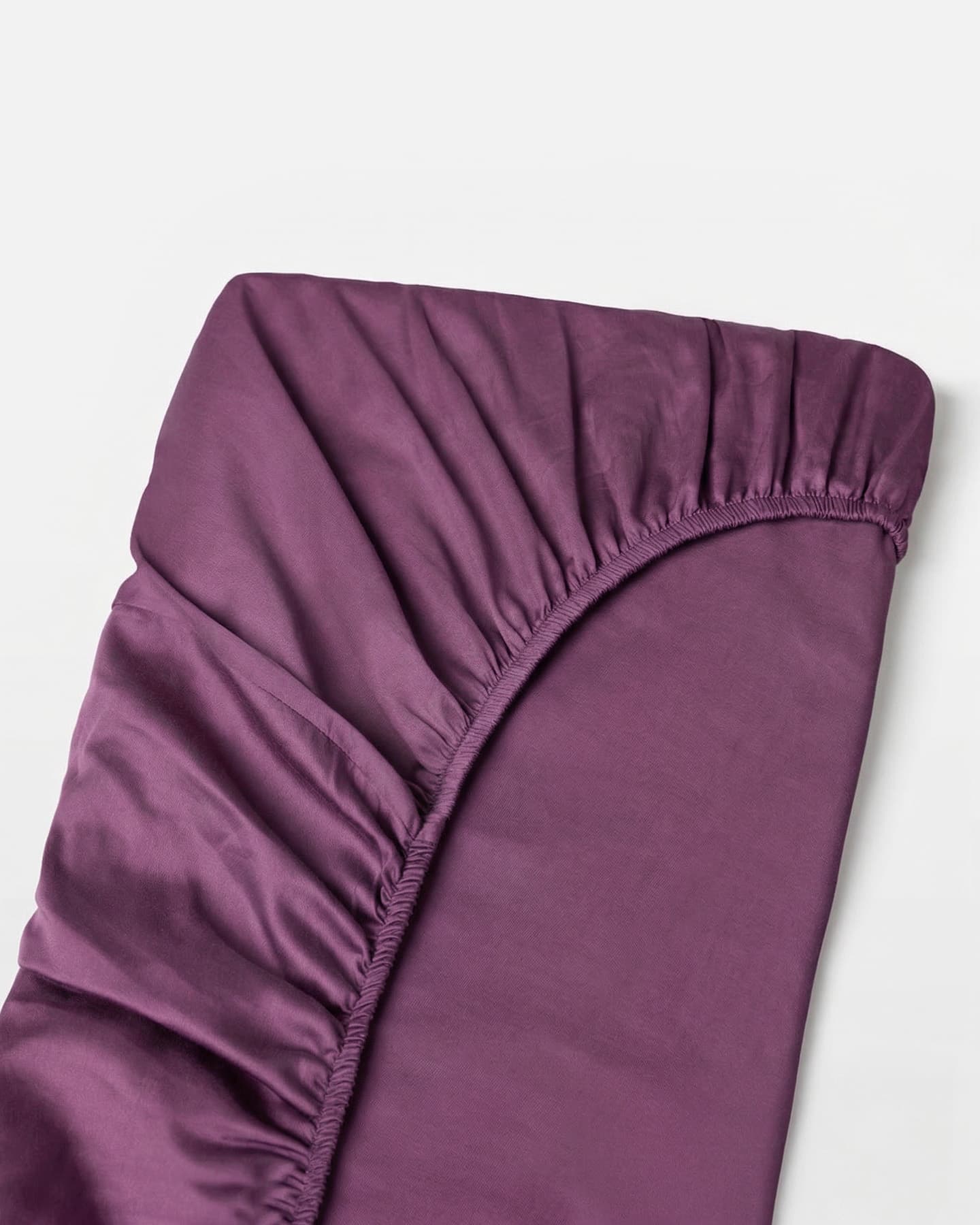 Fitted Sheet Lind - Autumn Plum in the group Bedding / Fitted Sheets at A L V A (1282)
