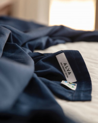 Flat Sheet Lind - Midnight Blue Flat Sheet Lind - Midnight Blue