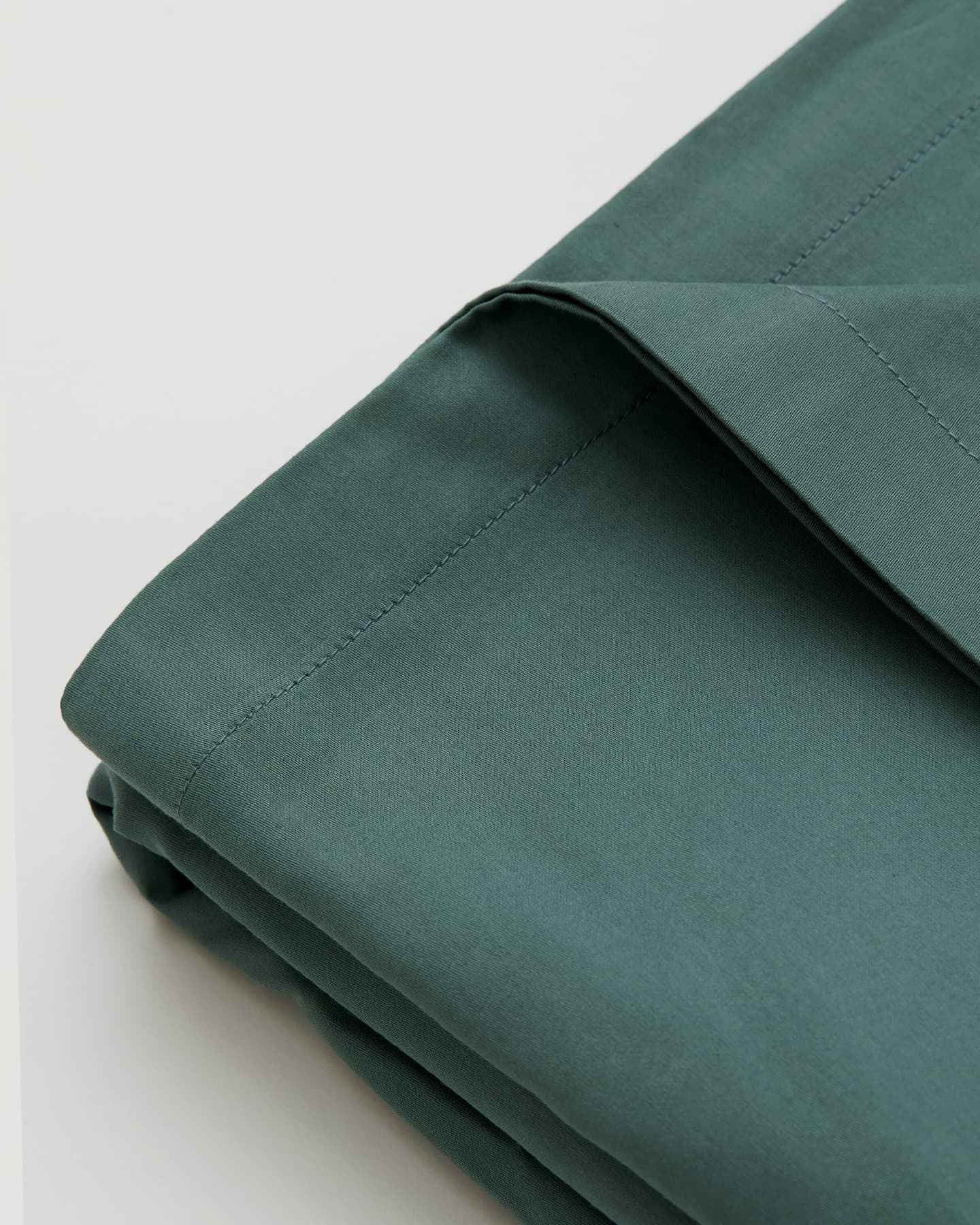 Flat Sheet Lind - Washed Bottle Green