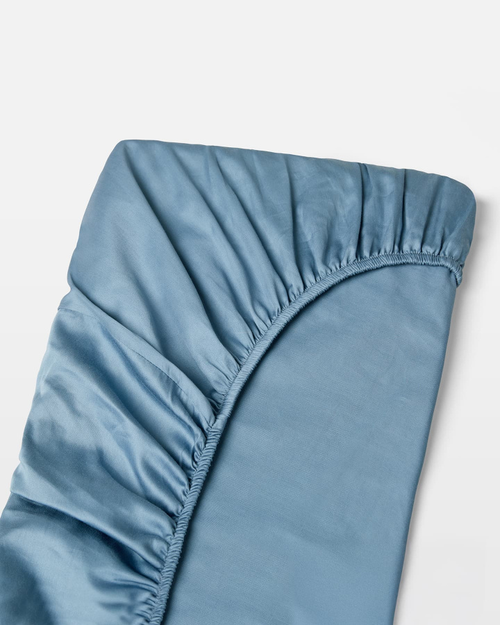 Fitted Sheet Lind - North Sea Blue in the group Bedding / Flat Sheets at A L V A (1133)
