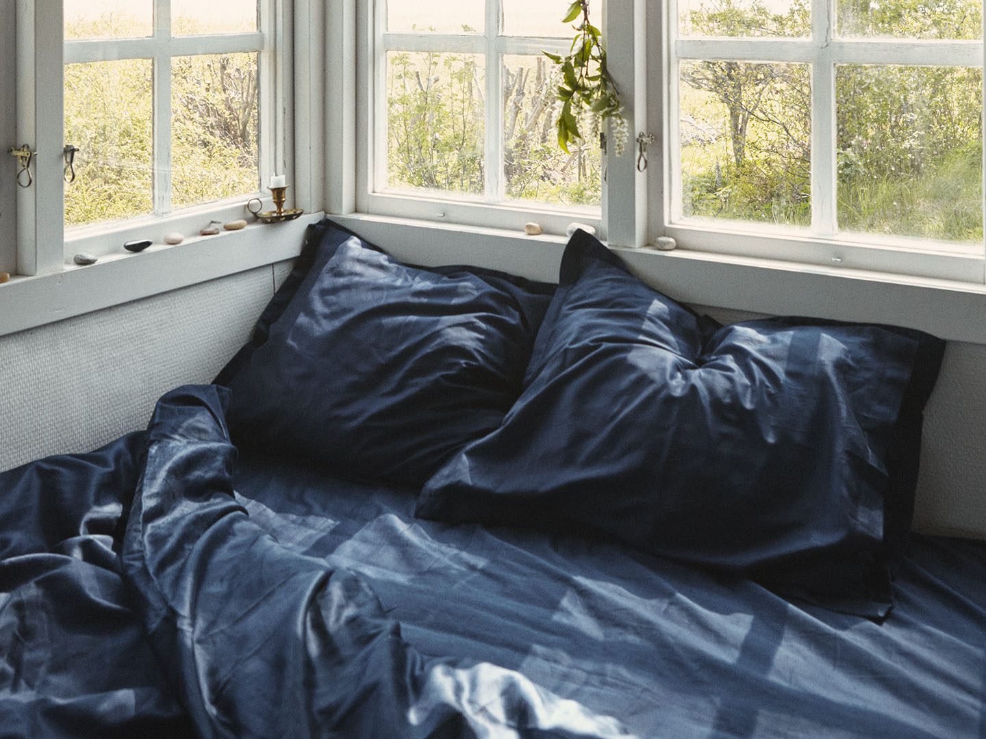 Fitted Sheet Lind - Midnight Blue