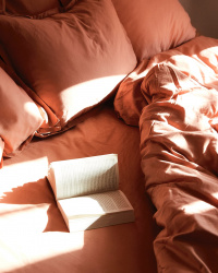 Fitted Sheet Lind - Pink Terracotta Fitted Sheet Lind - Pink Terracotta