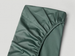 Fitted Sheet Lind - Washed Bottle Green