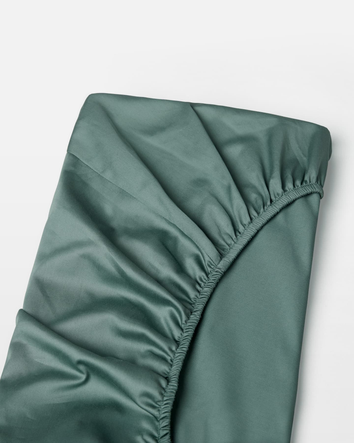 Fitted Sheet Lind - Washed Bottle Green in the group Bedding / Fitted Sheets at A L V A (1136)