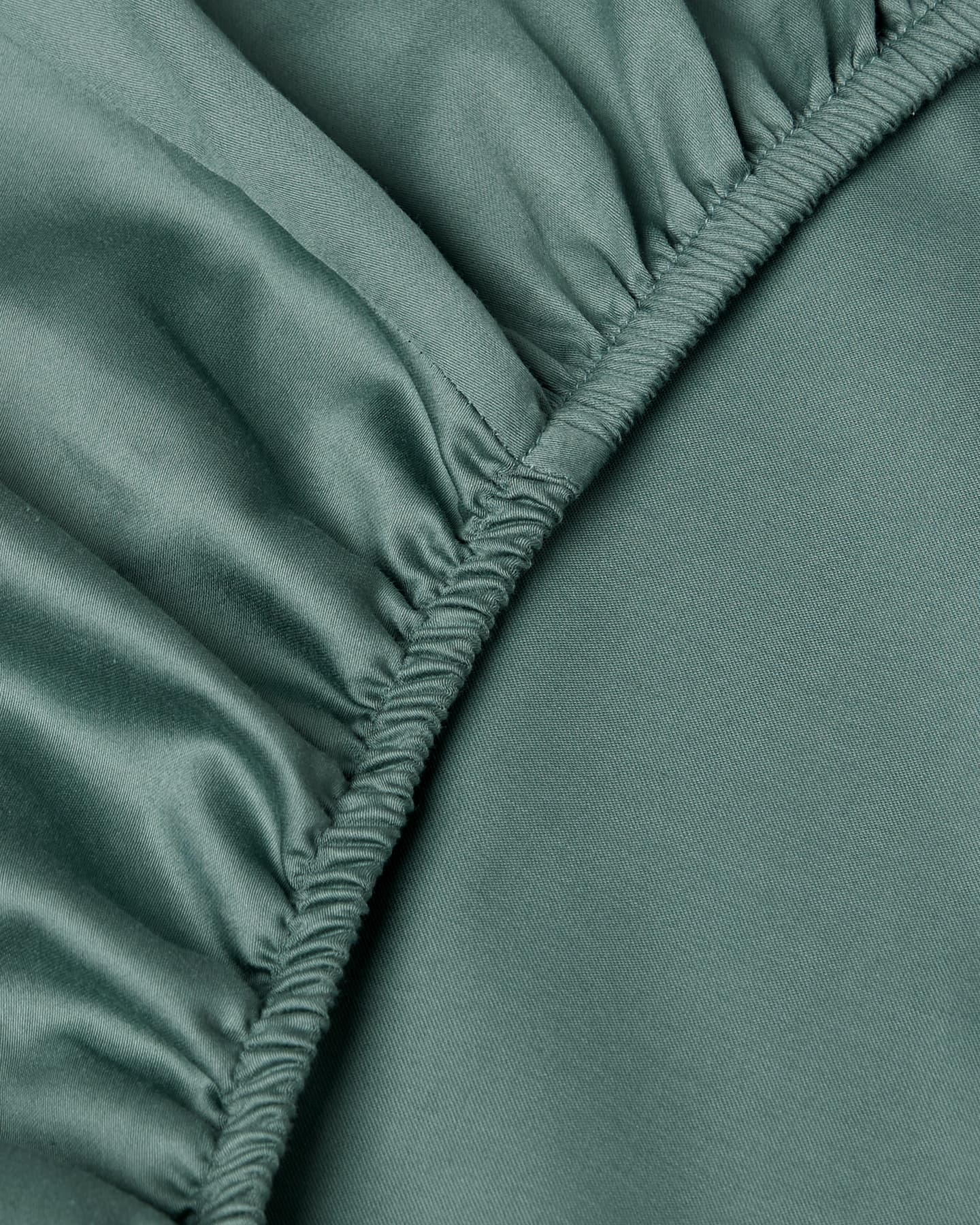 Fitted Sheet Lind - Washed Bottle Green