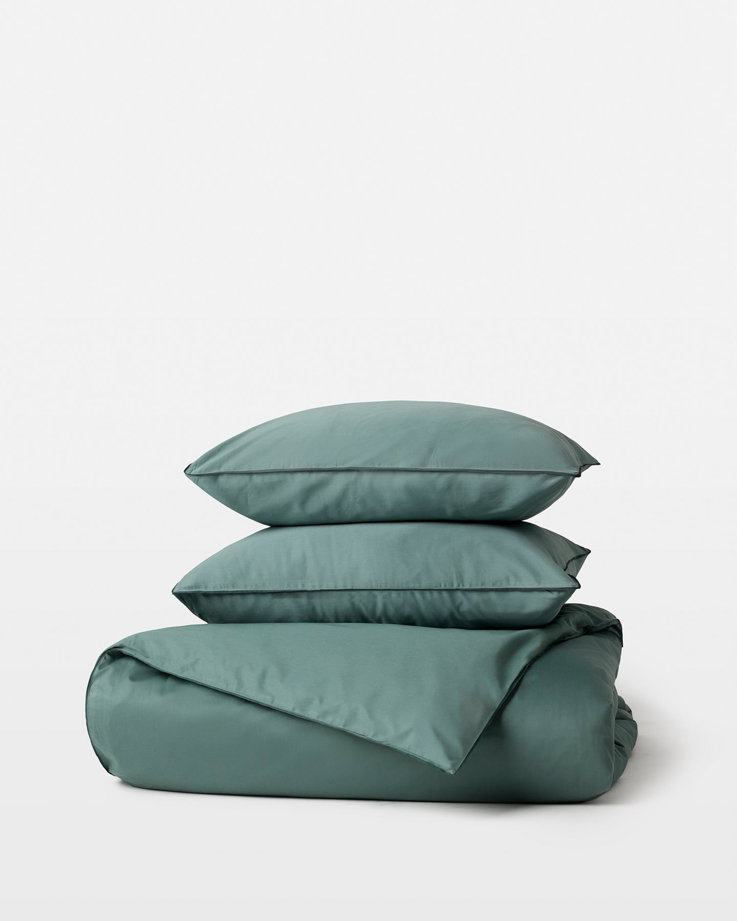 Duvet Cover Strimma - Washed Bottle Green