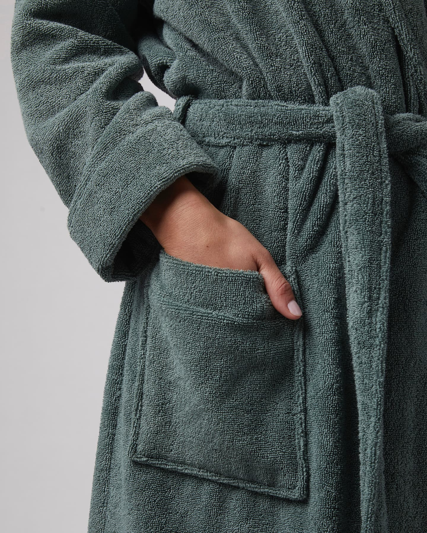 Bath Robe Essens - Washed Bottle Green
