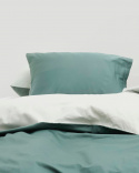 Pillowcase Tvenne - Washed Bottle Green / Misty Green
