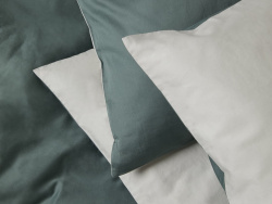 Pillowcase Tvenne - Washed Bottle Green / Misty Green Pillowcase Tvenne - Washed Bottle Green / Misty Green