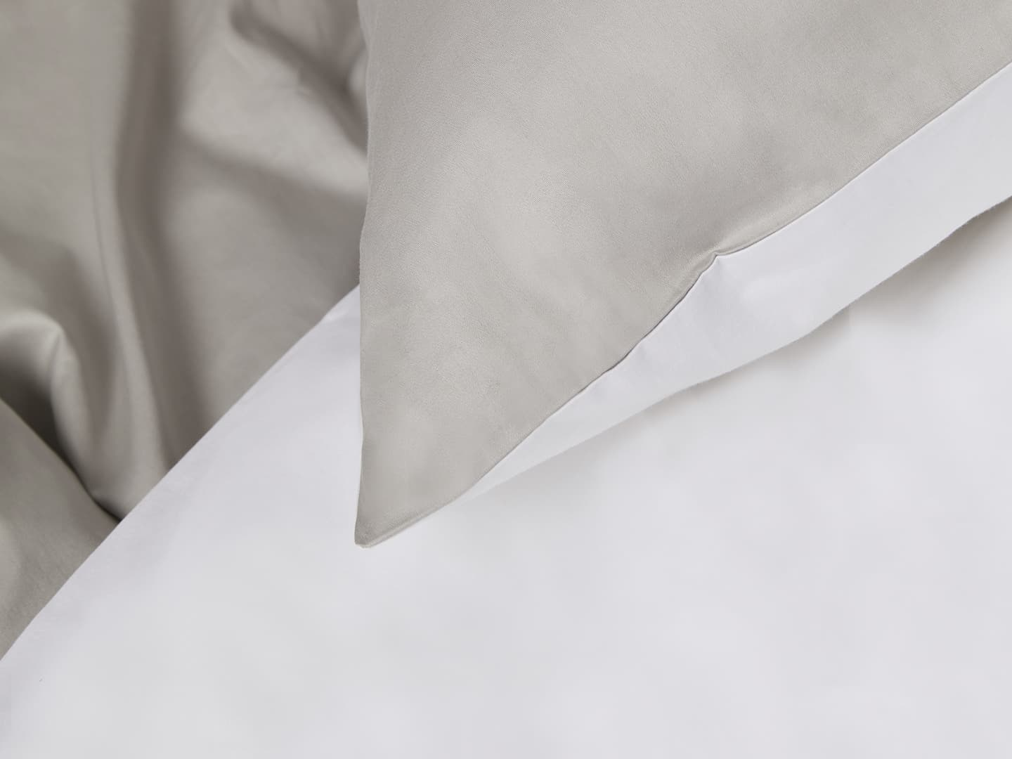 Pillowcase Tvenne - Concrete Grey / Cloud White