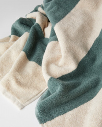 Beach Towel Vinda - Seashell Beige / Washed Bottle Green Beach Towel Vinda - Seashell Beige / Washed Bottle Green