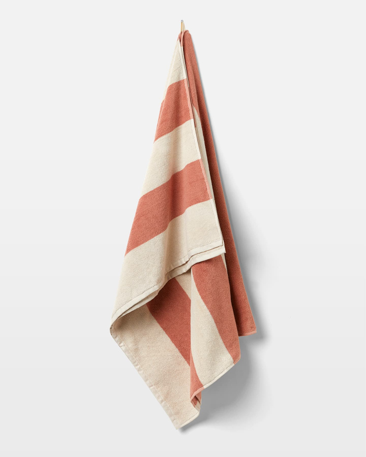 Beach Towel Vinda - Seashell Beige / Pink Terracotta in the group Bath / Beach towels at A L V A (1219)