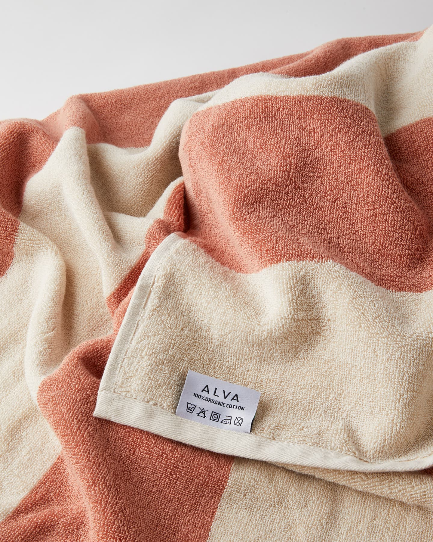 Beach Towel Vinda - Seashell Beige / Pink Terracotta