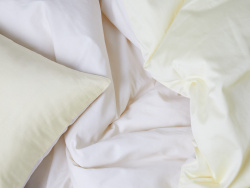 Pillowcase Tvenne - Lemonade Yellow / Raw Cotton Pillowcase Tvenne - Lemonade Yellow / Raw Cotton