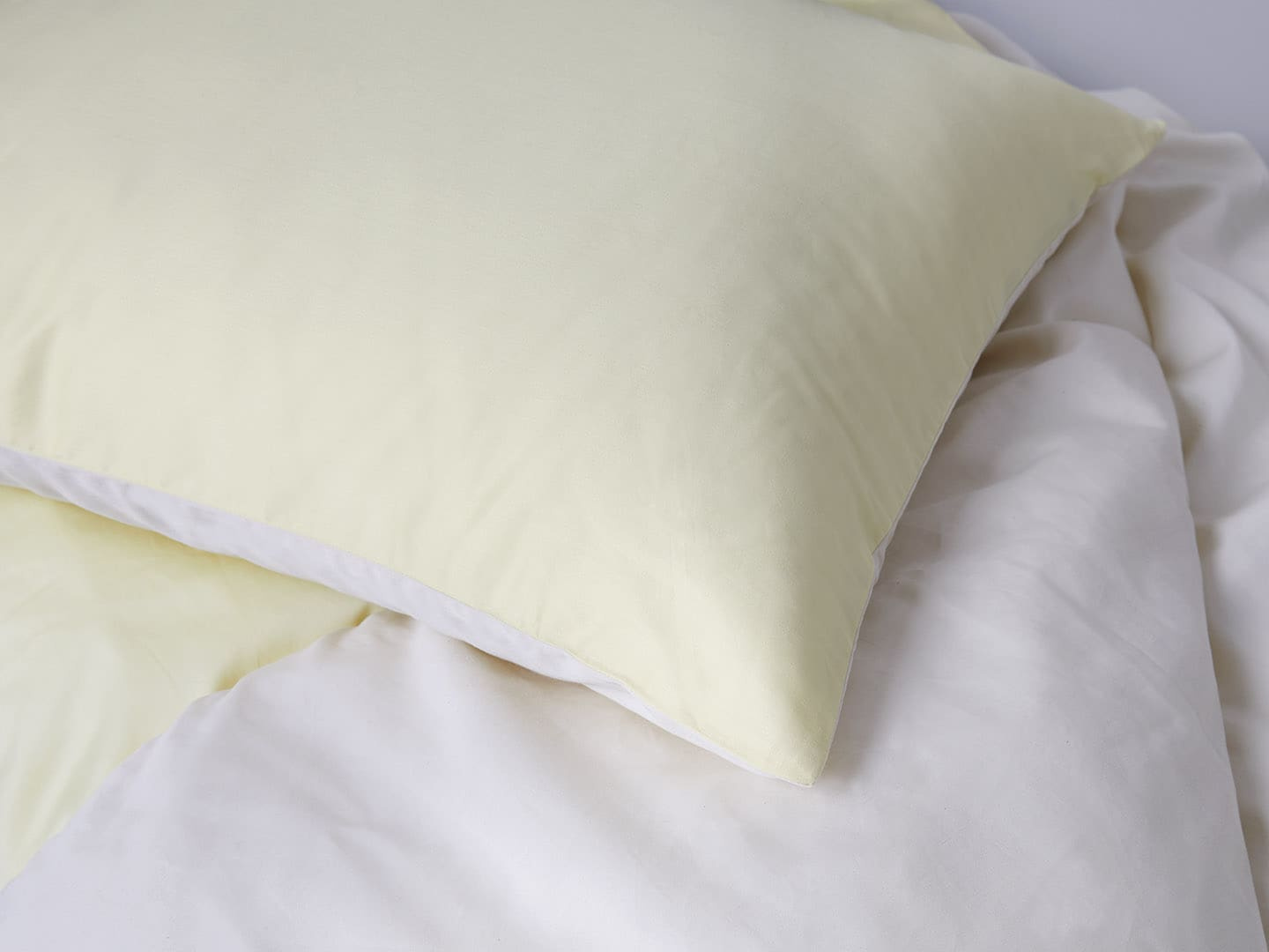 Pillowcase Tvenne - Lemonade Yellow / Raw Cotton