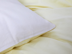 Pillowcase Tvenne - Lemonade Yellow / Raw Cotton Pillowcase Tvenne - Lemonade Yellow / Raw Cotton