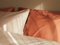 Pillowcase Tvenne - Pink Terracotta / Seashell Beige Pillowcase Tvenne - Pink Terracotta / Seashell Beige