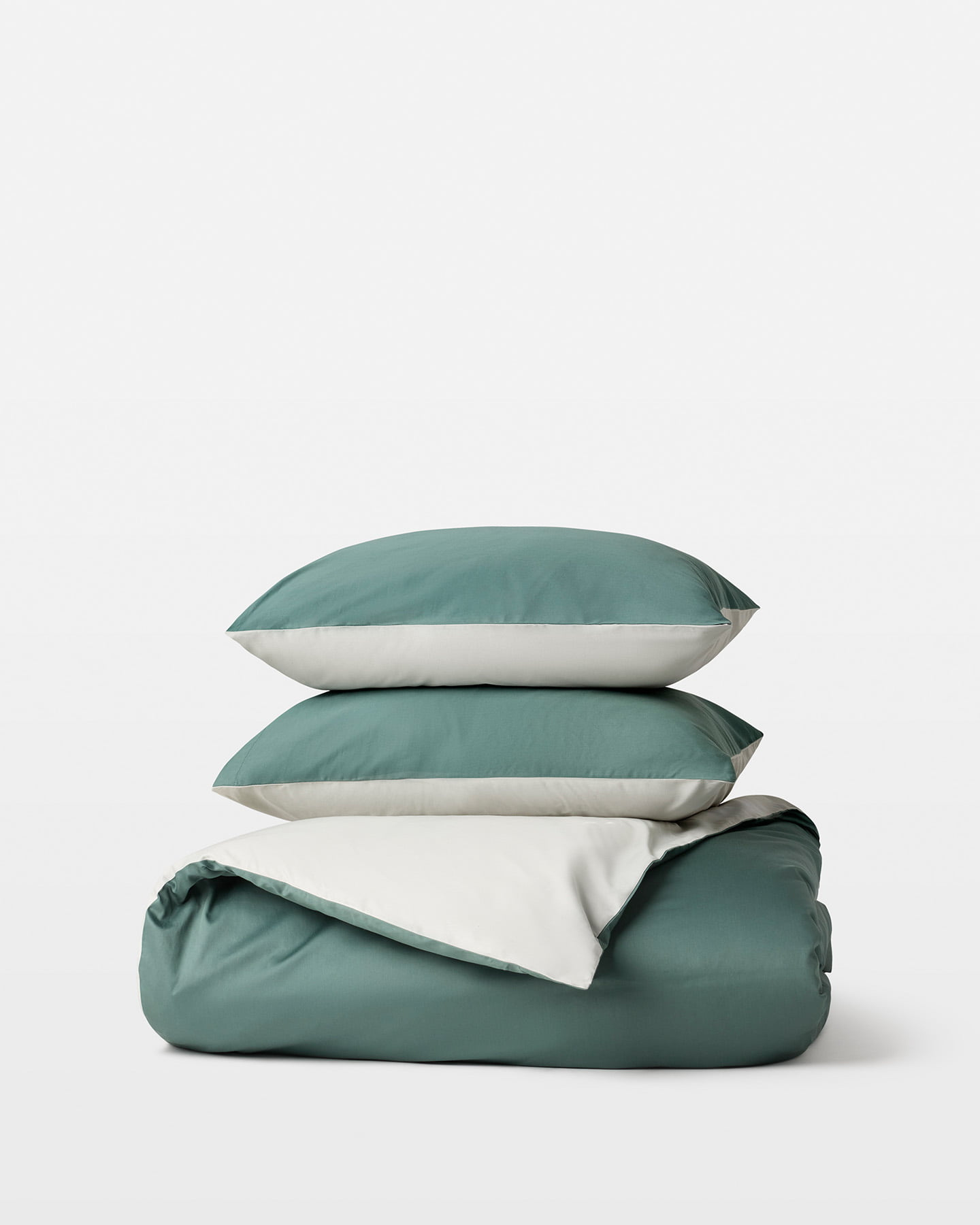 Duvet Cover Tvenne - Washed Bottle Green / Misty Green