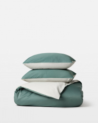 Duvet Cover Tvenne - Washed Bottle Green / Misty Green Duvet Cover Tvenne - Washed Bottle Green / Misty Green
