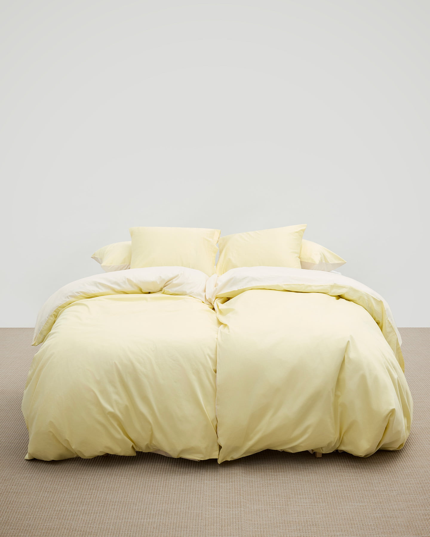 Duvet Cover Tvenne - Lemonade Yellow / Raw Cotton