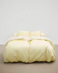 Duvet Cover Tvenne - Lemonade Yellow / Raw Cotton Duvet Cover Tvenne - Lemonade Yellow / Raw Cotton