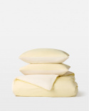 Duvet Cover Tvenne - Lemonade Yellow / Raw Cotton
