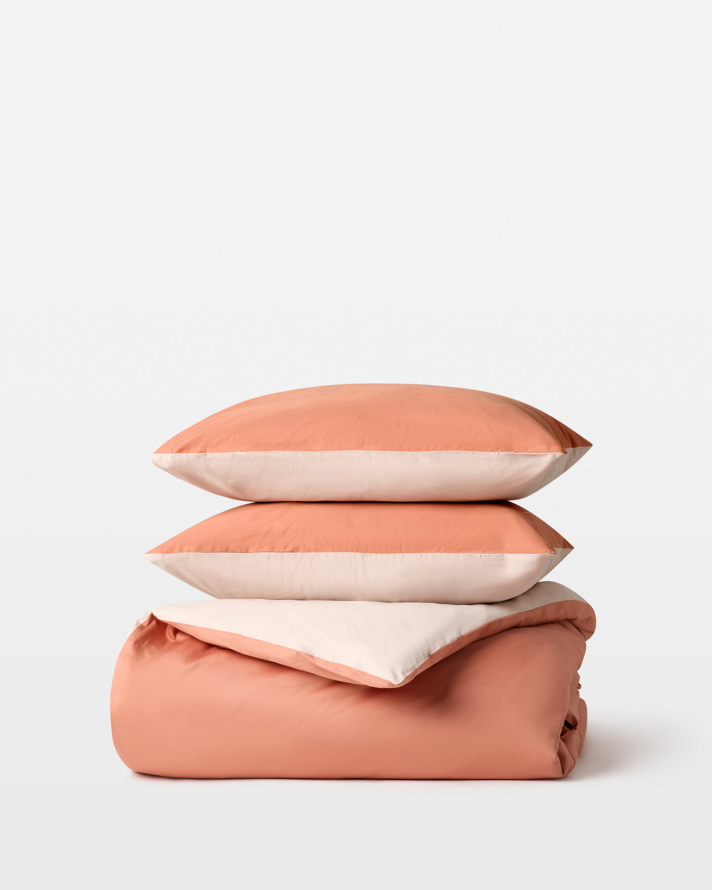 Duvet Cover Tvenne - Pink Terracotta / Seashell Beige