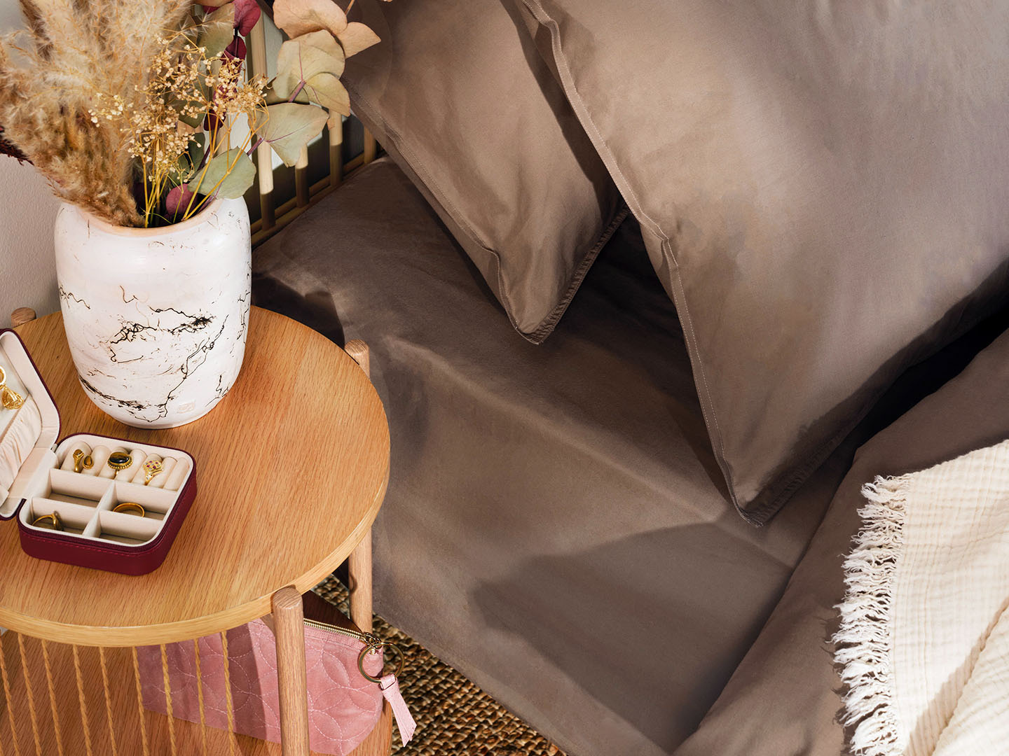 Fitted Sheet Nejd - Deep Taupe