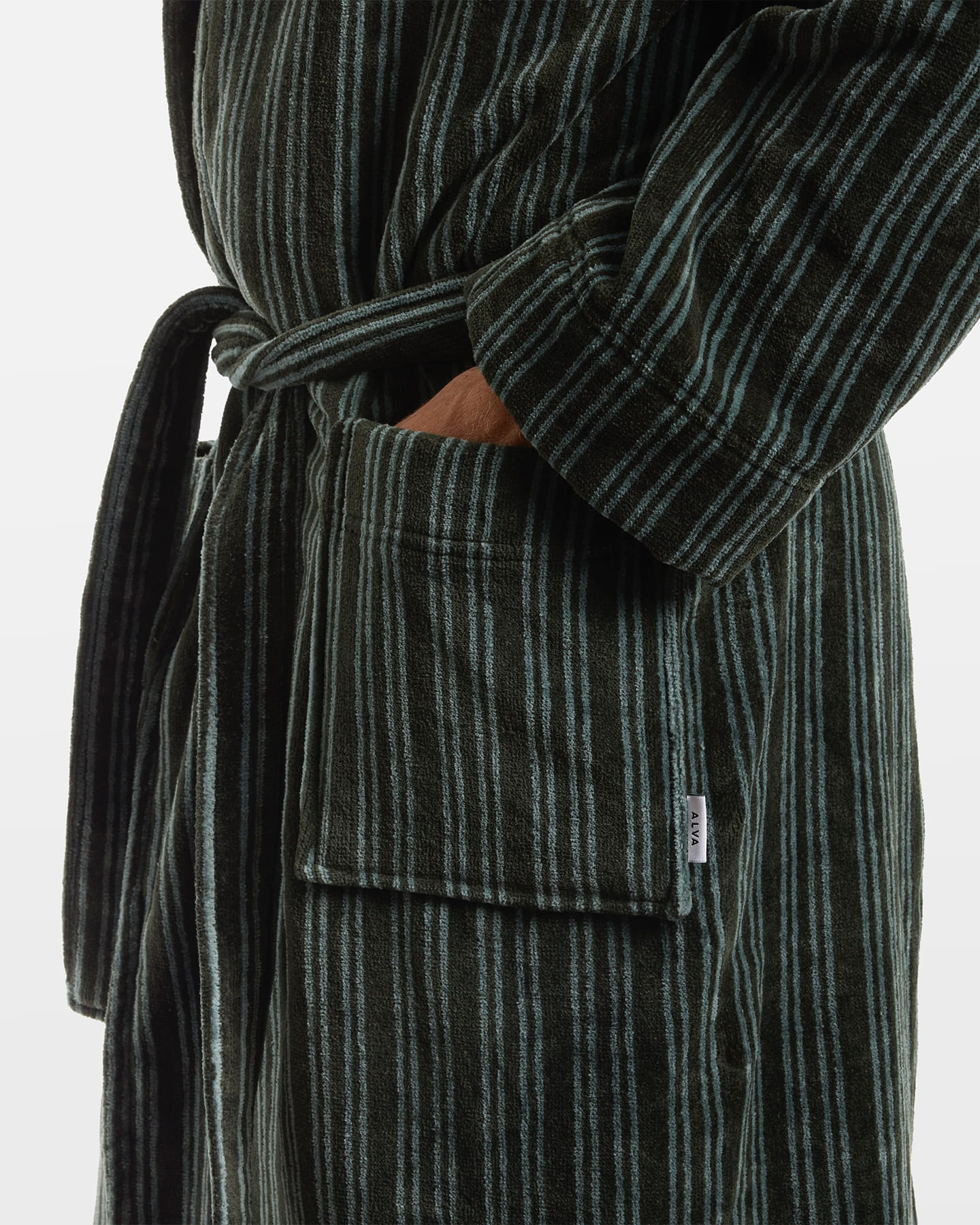 Bath Robe Vindel - Forest Green & Washed Bottle Green