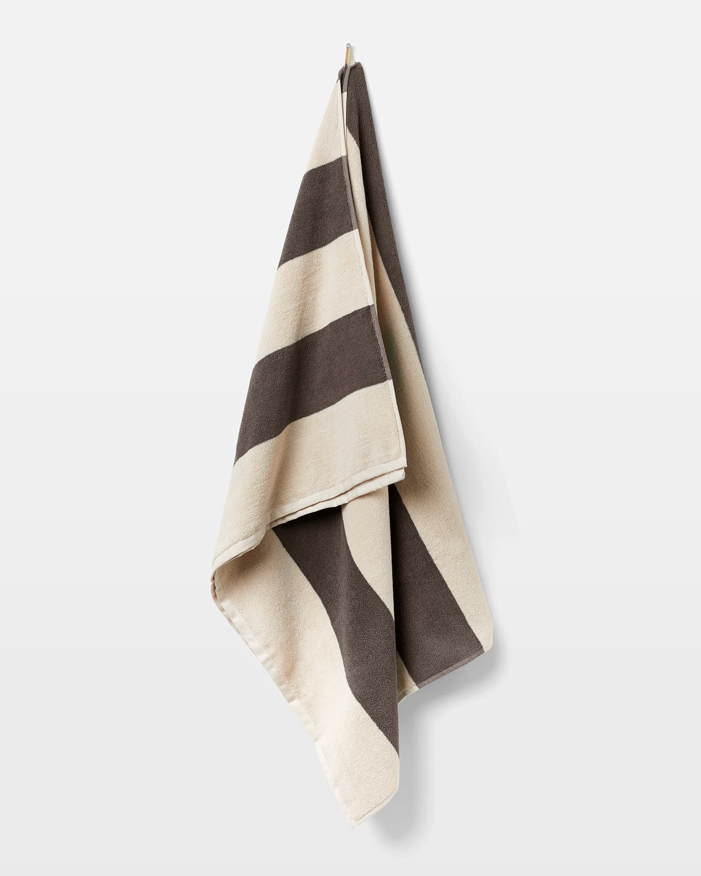 Beach Towel Vinda - Seashell Beige / Deep Taupe