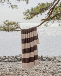 Beach Towel Vinda - Seashell Beige / Deep Taupe