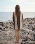 Beach Towel Vinda - Seashell Beige / Deep Taupe
