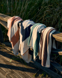 Beach Towel Vinda - Seashell Beige / Deep Taupe