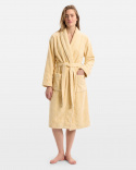 Bath Robe Vindel - Honey Yellow / Seashell Beige