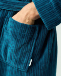 Bath Robe Vindel - Petrol Blue / Midnight Blue